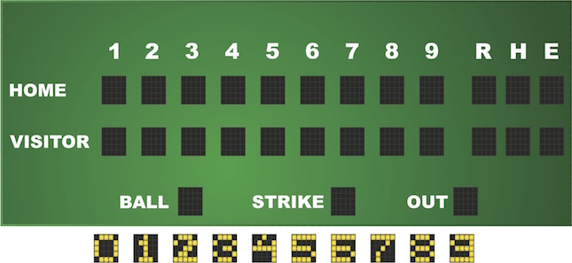 Fill out a scorecard to keep up with the game