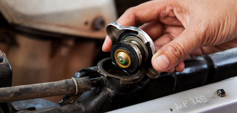 Checking coolant in the radiator Checking coolant in the radiator