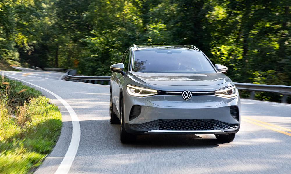 Volkswagen ID.4 driving on highway