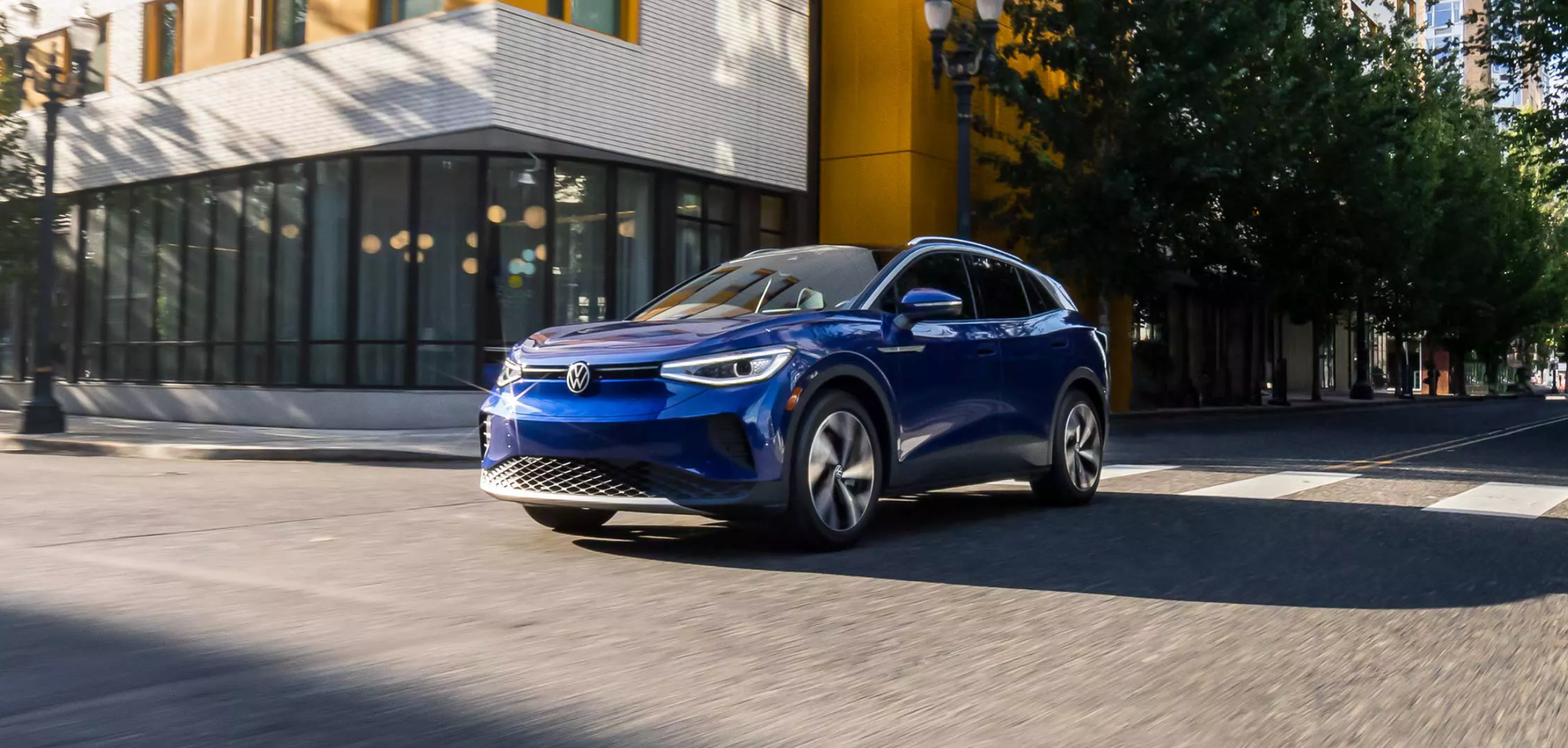 Volkswagen ID.4 driving on street