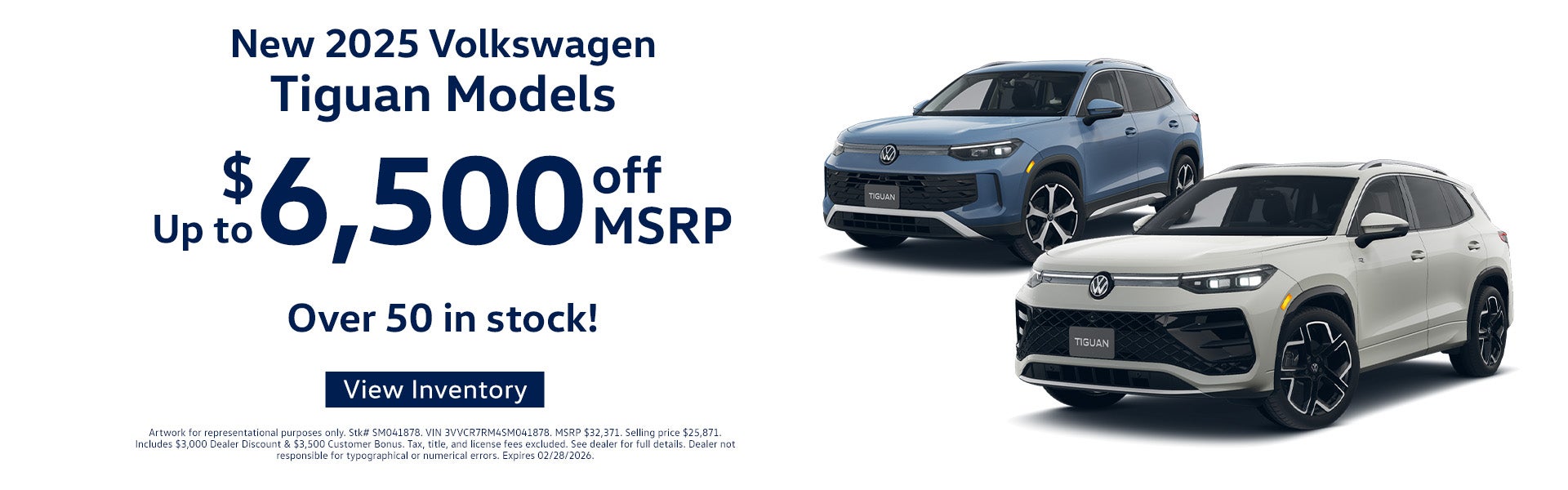 incentive on 2025 VW Tiguan models
