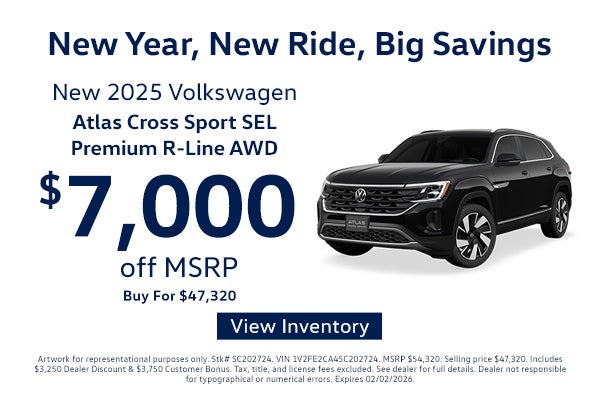Volkswagen Atlas Cross Sport incentive