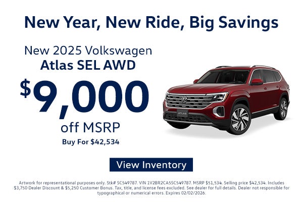 Volkswagen Atlas incentive