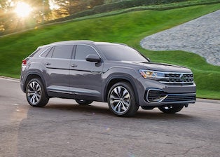 The 2021 Atlas Cross Sport driving.