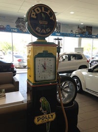 1933 Bowser model #410 in Art Deco PolyGas design at Peoria VW